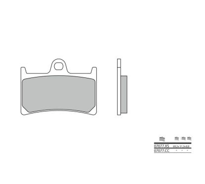 Plaquettes de frein BREMBO - 07077CC - Carbone céramique avant