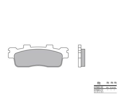 Plaquettes de frein BREMBO - 07085CC - Carbone-ceramique
