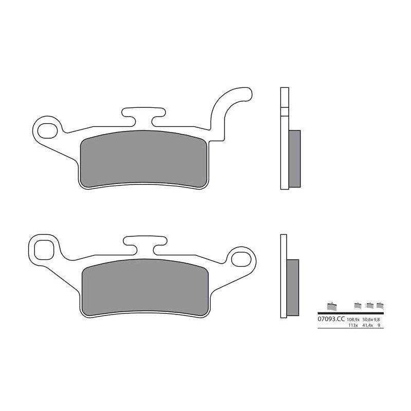 Plaquettes de frein BREMBO - 07093CC - Carbone céramique avant