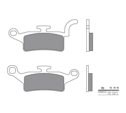 Plaquettes de frein BREMBO - 07093CC - Carbone céramique avant