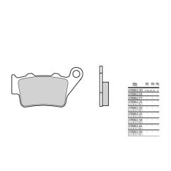 Plaquettes de frein BREMBO - 07BB02 SX - Métal fritté racing