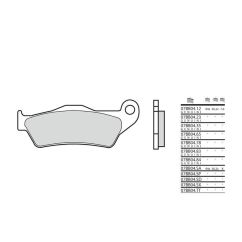 Plaquettes de frein BREMBO - 07BB04 SP - Métal fritté
