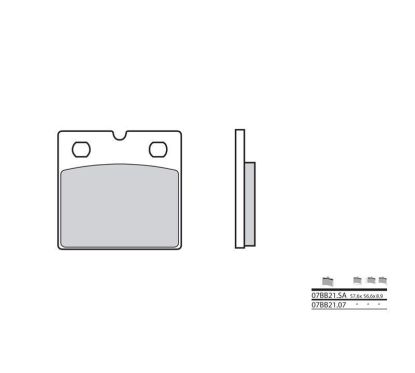 Plaquettes de frein BREMBO - 07BB21 07 - Organique