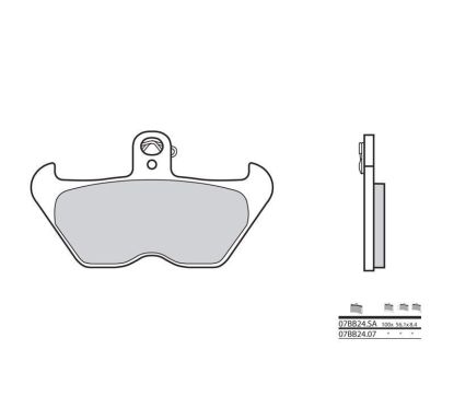 Plaquettes de frein BREMBO - 07BB24 07 - Organique