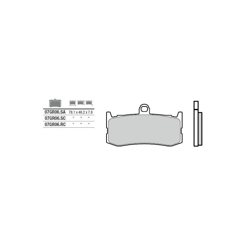 Plaquettes de frein BREMBO - 07GR06SA - Métal fritté