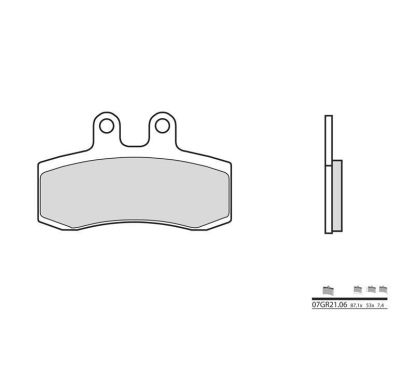 Plaquettes de frein BREMBO - 07GR21 06 - Organique