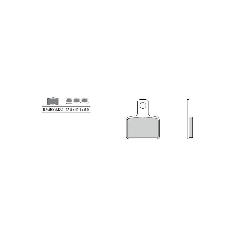 Plaquettes de frein BREMBO - 07GR23 CC - Organique