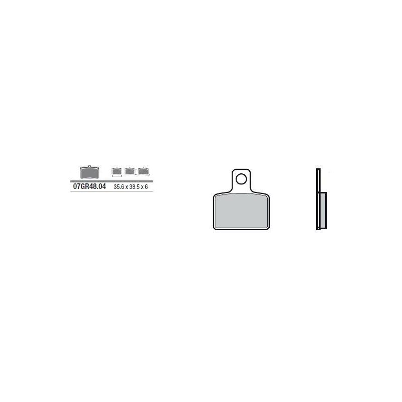 Plaquettes de frein BREMBO - 07GR48 04 - Organique