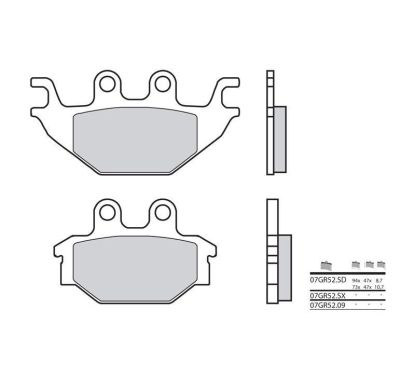 Plaquettes de frein BREMBO - 07GR52 09 - Organique