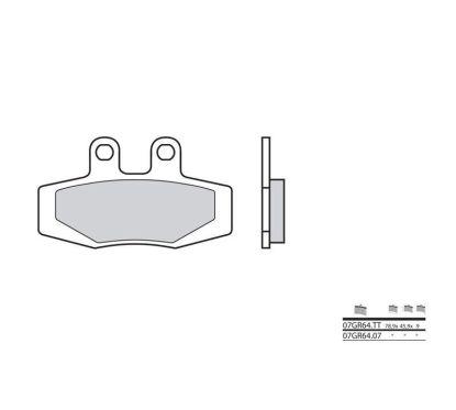 Plaquettes de frein BREMBO - 07GR64 07 - Organique