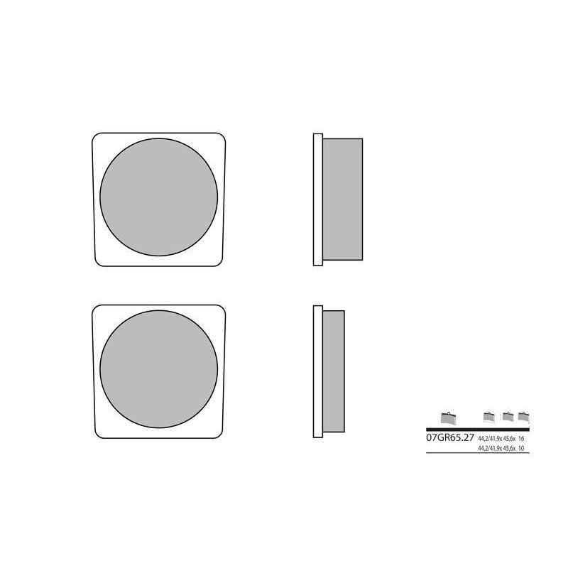 Plaquettes de frein BREMBO - 07GR65 27 - Organique