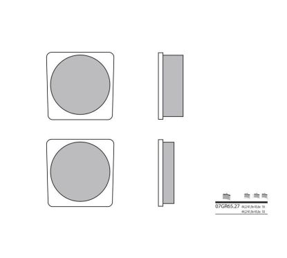 Plaquettes de frein BREMBO - 07GR65 27 - Organique