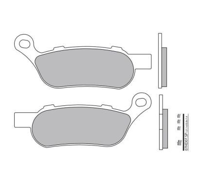 Plaquettes de frein BREMBO - 07HD07 SP - Métal fritté