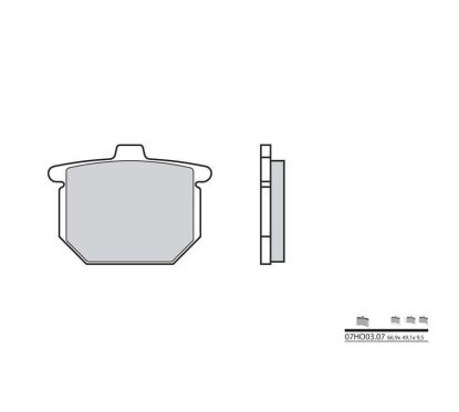 Plaquettes de frein BREMBO - 07HO03 07 - Organique