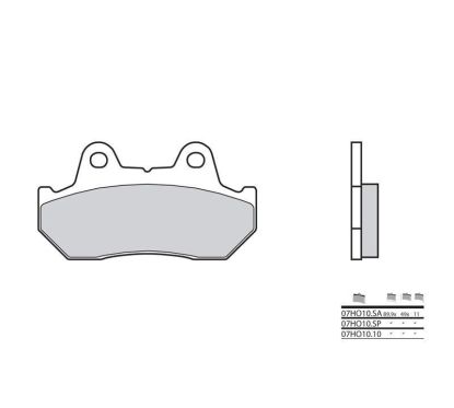 Plaquettes de frein BREMBO - 07HO10 SP - Métal fritté