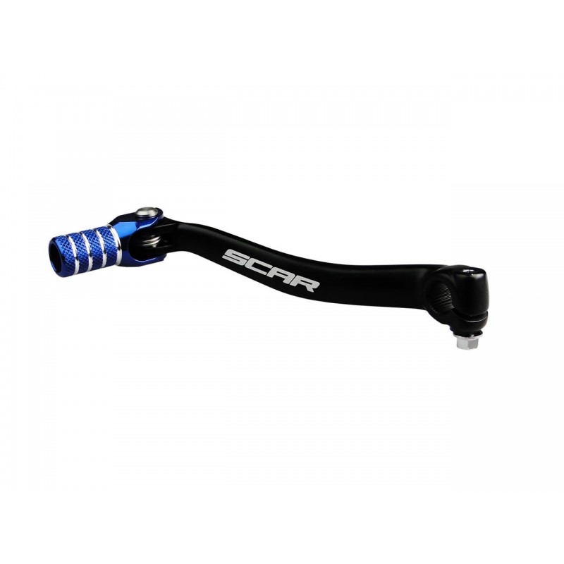 Sélecteur de vitesse SCAR noir mat/embout bleu Yamaha YZ125