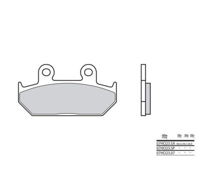 Plaquettes de frein BREMBO - 07HO23 SP - Métal fritté