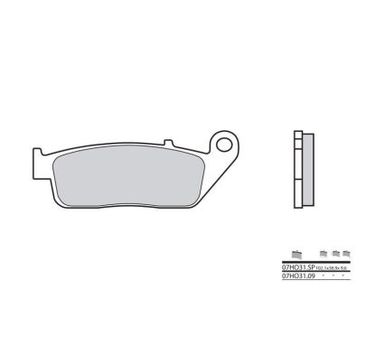 Plaquettes de frein BREMBO - 07HO31 SP - Métal fritté