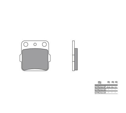Plaquettes de frein BREMBO - 07HO32 SP - Métal fritté