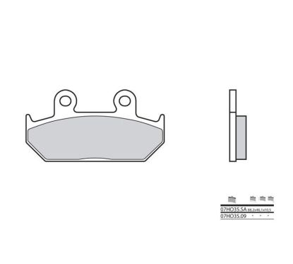 Plaquettes de frein BREMBO - 07HO35 09 - Organique