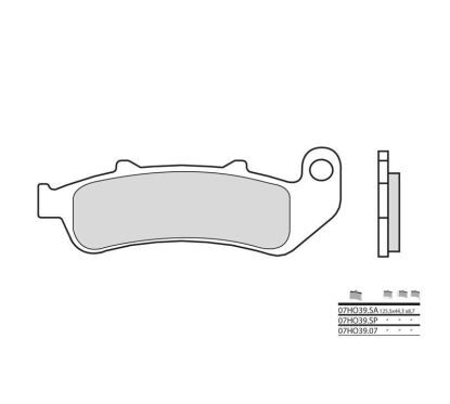 Plaquettes de frein BREMBO - 07HO39 07 - Organique
