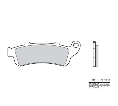 Plaquettes de frein BREMBO - 07HO42 06 - Organique