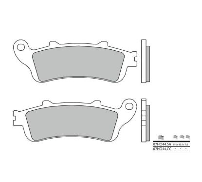 Plaquettes de frein BREMBO - 07HO44 SA - Métal fritté