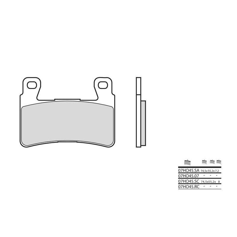 Plaquettes de frein BREMBO - 07HO45 RC - Carbone ceramique racing