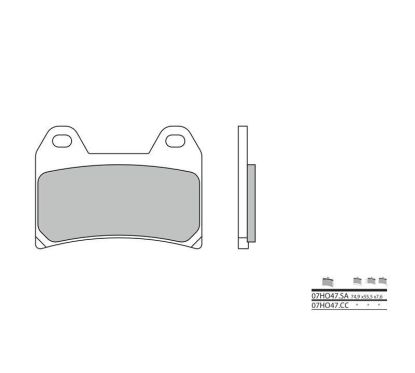 Plaquettes de frein BREMBO - 07HO47 SA - Métal fritté