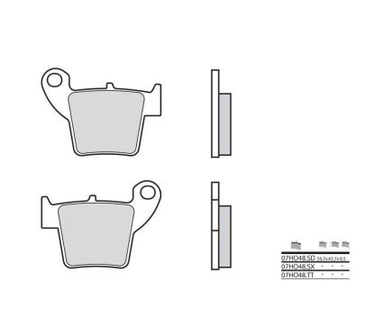 Plaquettes de frein BREMBO - 07HO48 SD - Métal fritté