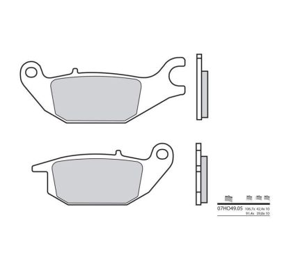 Plaquettes de frein BREMBO - 07HO49 05 - Organique