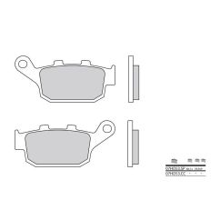 Plaquettes de frein BREMBO - 07HO53 CC - Organique
