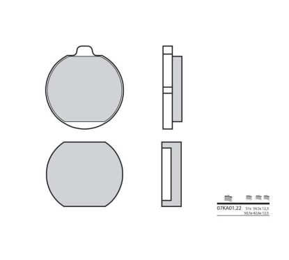 Plaquettes de frein BREMBO - 07KA01 22 - Organique