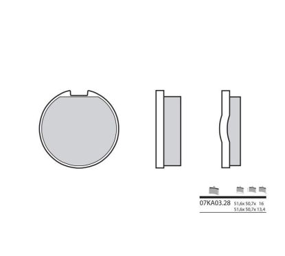 Plaquettes de frein BREMBO - 07KA03 28 - Organique