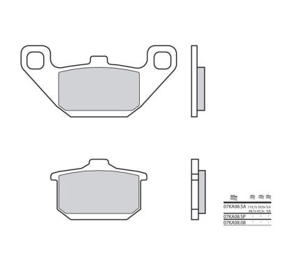 Plaquettes de frein BREMBO - 07KA08 08 - Organique