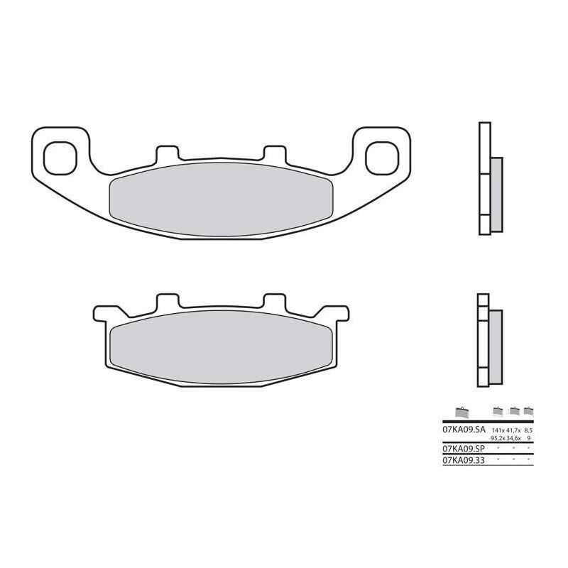 Plaquettes de frein BREMBO - 07KA09 33 - Organique