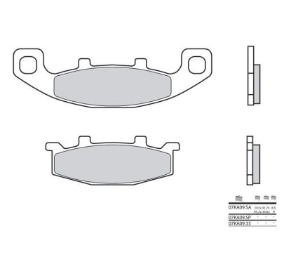 Plaquettes de frein BREMBO - 07KA09 33 - Organique