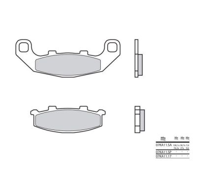 Plaquettes de frein BREMBO - 07KA11 17 - Organique