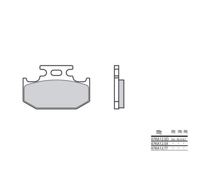 Plaquettes de frein BREMBO - 07KA12 SX - Métal fritté racing