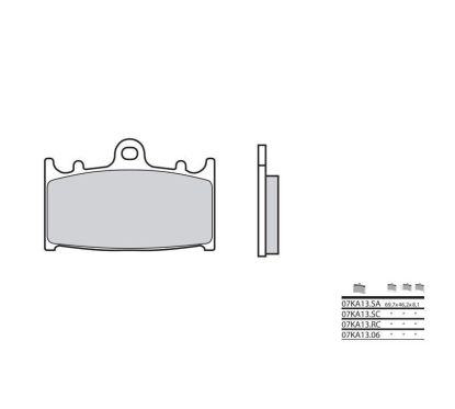 Plaquettes de frein BREMBO - 07KA13 RC - Carbone ceramique racing