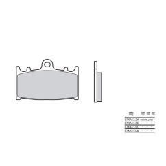 Plaquettes de frein BREMBO - 07KA13 SA - Métal fritté