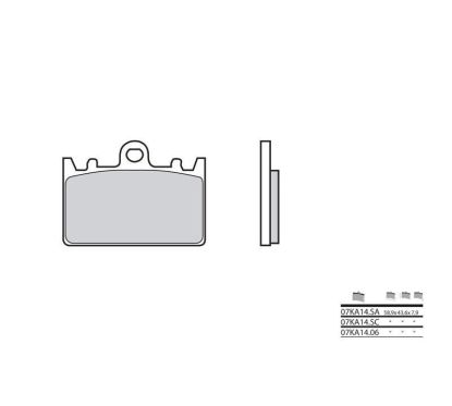 Plaquettes de frein BREMBO - 07KA14 SA - Métal fritté