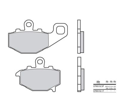 Plaquettes de frein BREMBO - 07KA16 SP - Métal fritté