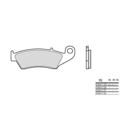 Plaquettes de frein BREMBO - 07KA17 SD - Métal fritté