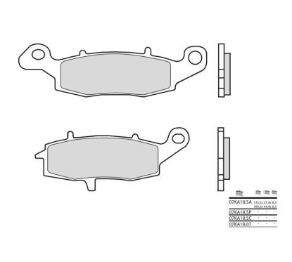 Plaquettes de frein BREMBO - 07KA18 SP - Métal fritté