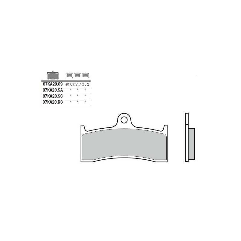 Plaquettes de frein BREMBO - 07KA20 RC - Carbone ceramique racing