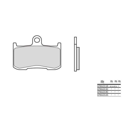 Plaquettes de frein BREMBO - 07KA23 RC - Carbone ceramique racing