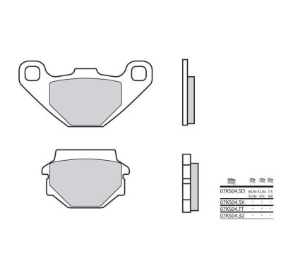 Plaquettes de frein BREMBO - 07KS04 32 - Organique
