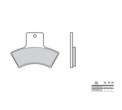 Plaquettes de frein BREMBO - 07PO04 SD - Métal fritté