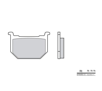 Plaquettes de frein BREMBO - 07SU03 12 - Organique
